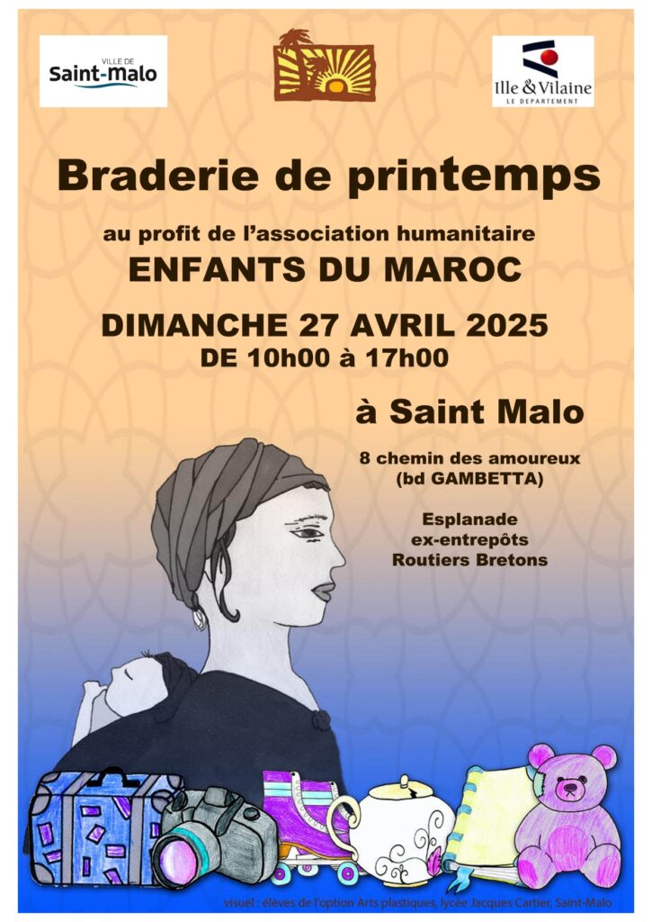 Affiche braderie enfants du maroc