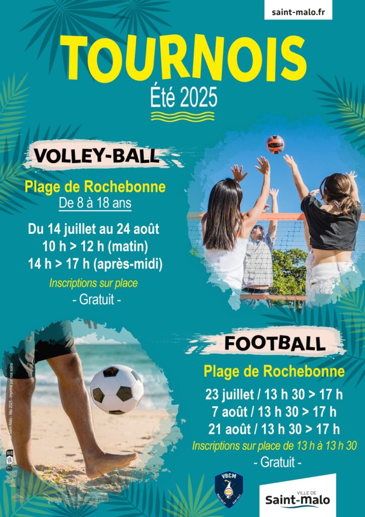 tournoi-plage volley ball , football