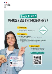 Bientôt 16 ans? PENSEZ AU RECENSEMENT !