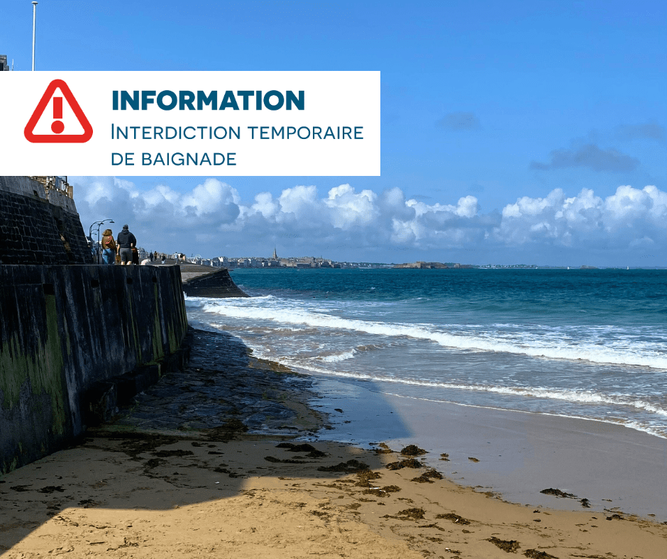 Information interdiction temporaire de baignade